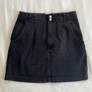 Topshop MOTO, Black Denim Skirt, US 6